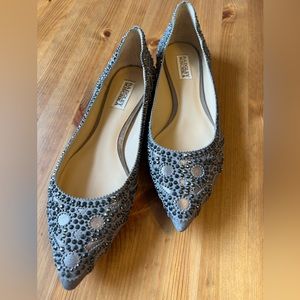 Badgley Mischka Gigi Pewter Silver flats